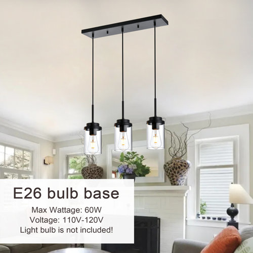 Latitude Run® Konyn 3 Light Kitchen Island Cylinder Pendant Wayfair
